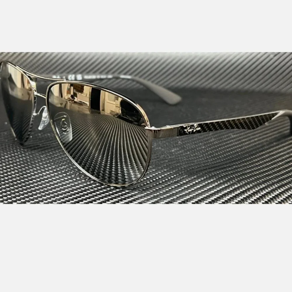 RAY BAN Titanium Grey Polarized 61 mm Men's Sunglasses